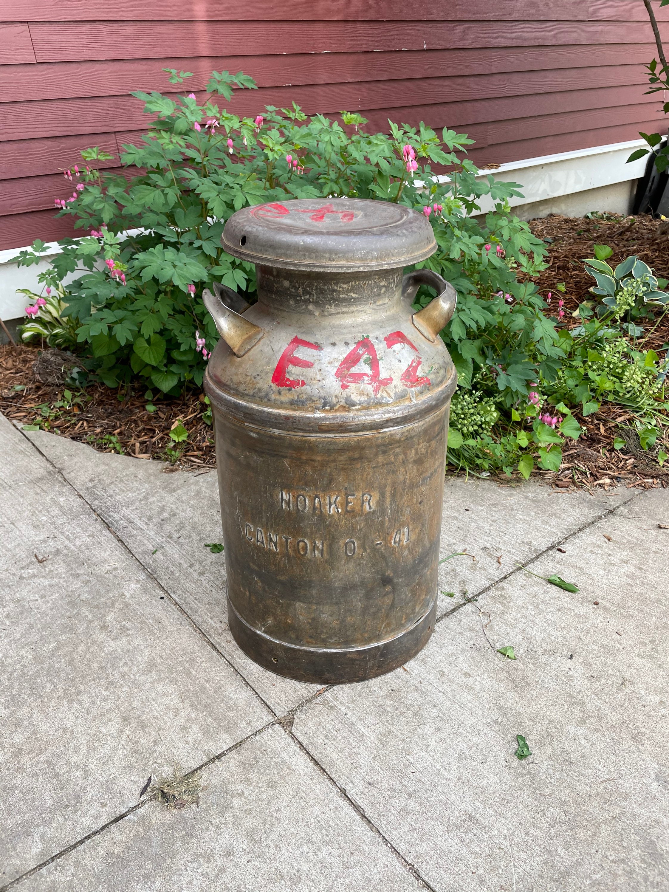 Large milk can for front porch Vintage milk jug from Western Etsy