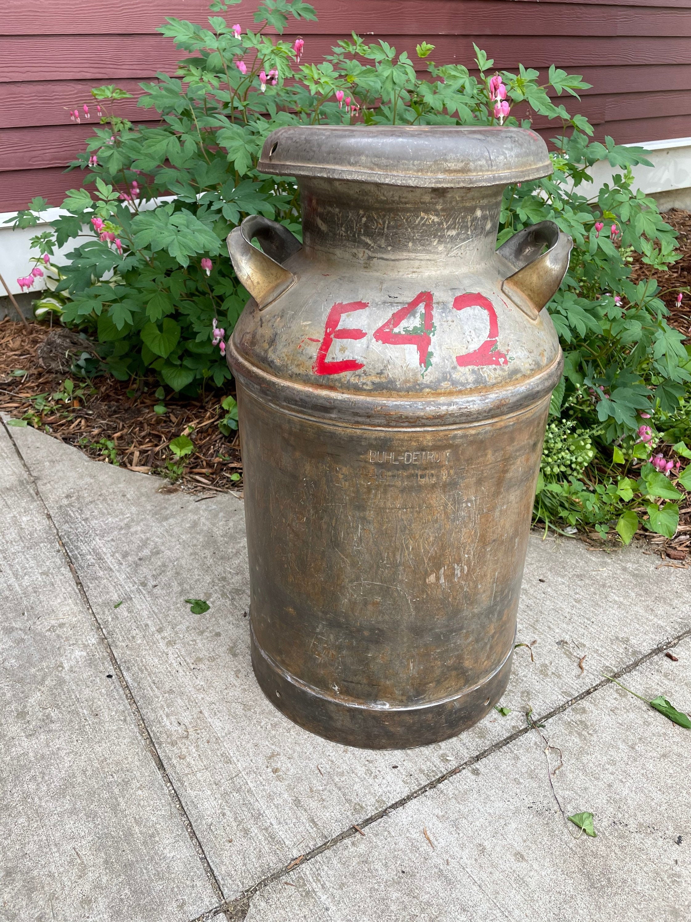 Large milk can for front porch Vintage milk jug from Western Etsy