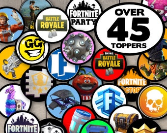 Fortnite Buttons Etsy - fortnite cupcake toppers 2 inches circles