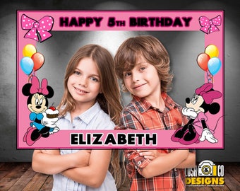 Photo Booth Frame MINNIE Mouse 36"x 24" Printable Digital Photo Booth Frame, Minnie mouse party photo booth frame