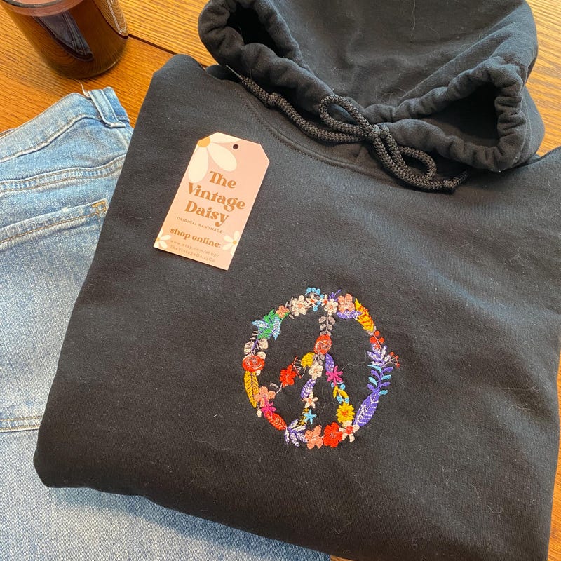 Daisy Peace Sign Hoodie