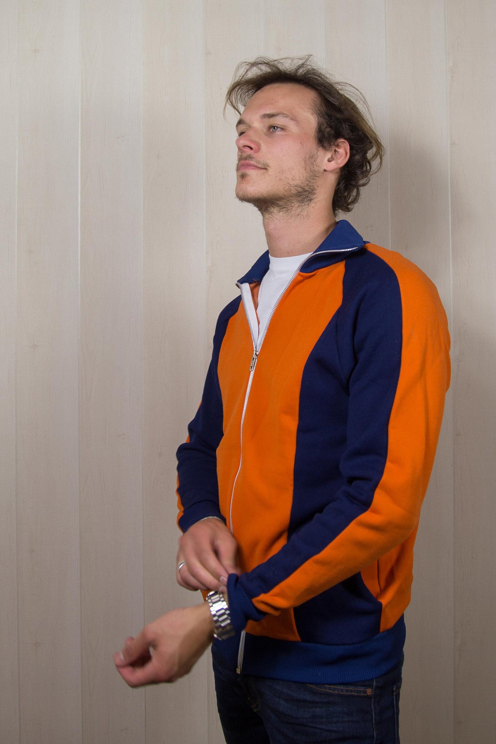 Bowling Mens Sweater Great Orange Blue Vintage Pullover Funky Etsy