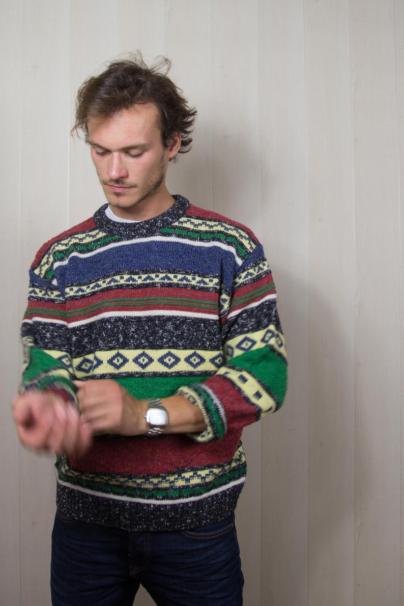 Men/'s Pullover Winter Hipster Style Amazing Vintage Funky Old School Cosby Sweater