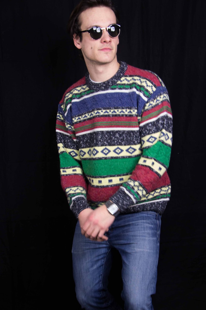 Men/'s Pullover Winter Hipster Style Amazing Vintage Funky Old School Cosby Sweater