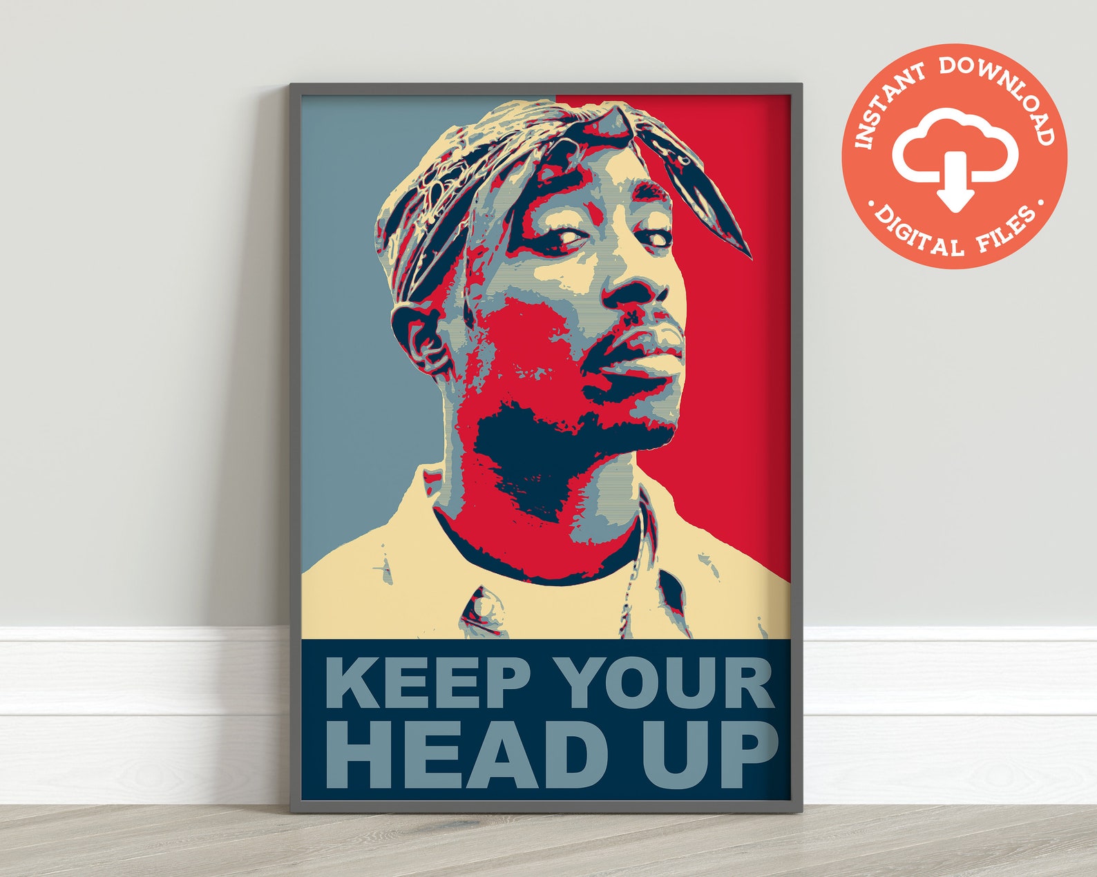 2pac Keep Your Head Up Digital Download Printable Poster Etsy