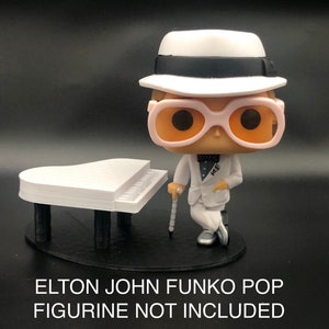 Funko Pop Elton John Piano Display 3D gedruckter Cake Topper (Funko Pop NICHT INBEGRIFFEN)