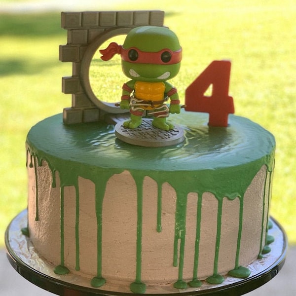 Teenage Mutant Ninja Turtle Funko Pop Custom 3D Print Display Stand/Cake Topper (Funko Pop Not Included)