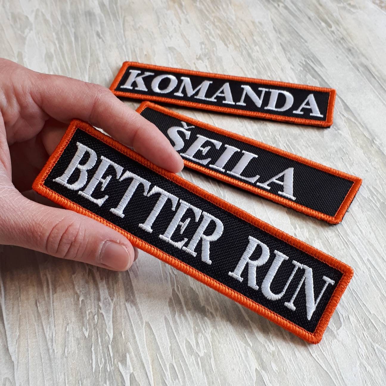 Name tags Embroidered velcro patches Velcro tape embroidered Etsy