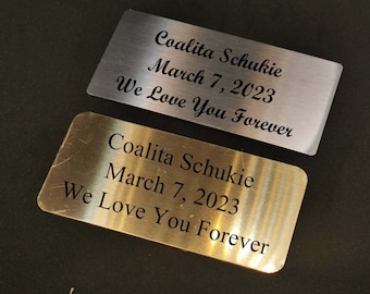 No Extra Duty, Custom Engraved Aluminum Plaque: Personalized Trophy, Frame, or Box Plate (3" x 1.5")