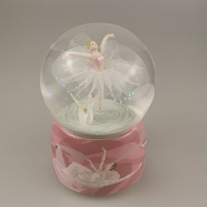 Custom Ballerina Snow Globe, Engraved Ballet water globe, Rotating Water Globe for Daughter, Ballet Girl Musical Globe, Christmas snow globe
