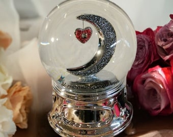 Custom Snow globe, Musical Snow globe, Personalized snow globe, Engraved water globe, Gift for baby Girls Wife, Wedding,Christmas snow globe