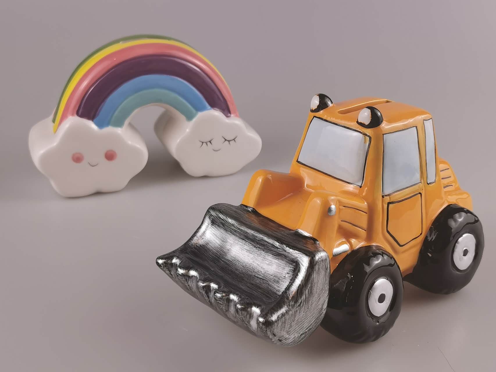 追加関税なし、カスタムレインボー貯金箱、彫刻された陶器の貯金箱、パーソナライズされたレインボーコインバンク、クリスマス誕生日のギフト - Etsy 日本