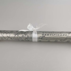 Hochzeit Urkunde Halter, Schriftrolle, Geschenk zur Hochzeit