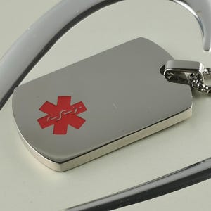 Personalized Medical ID Necklace Customized Medical Alert Necklaces for Women Engraved Medical Condition Necklace for Kids Medical Jewelry