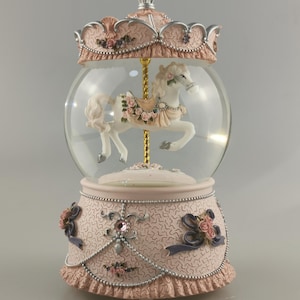 Aucune charge supplémentaire, Boule à neige personnalisée, Boule à eau musicale, Boule à neige carrousel, Boule à neige personnalisée, Cadeau d&#39;anniversaire, Cadeau de Noël