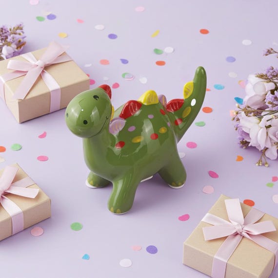 No Extra Duty, Custom Piggy Bank, Engraved Ceramics Dinosaur Money bank, Personalized Coin Bank, Boy piggy bank, christmas gift