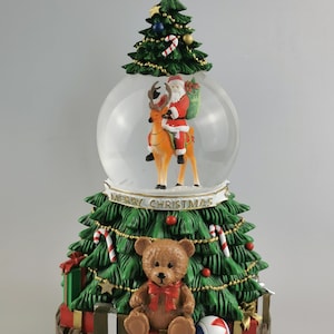 Aucune charge supplémentaire, Boule à neige personnalisée, Boule à neige musicale, Boule à neige père Noël, Boule à neige personnalisée, Boule à neige en verre, Cadeau de Noël