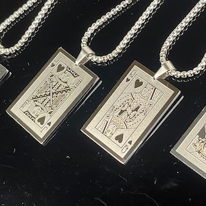 Benutzerdefinierte Poker Halskette, Spielkarte Halskette, personalisierte Hip Hop Halskette, Poker Jack Halskette, Streetwear Schmuck, Geschenk für ihn