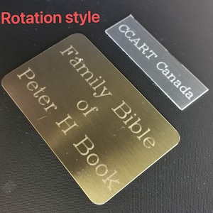 3&quot;X2&quot;Customized Rectangle Plate, Engraved Silver/Gold Plate, Personalized Plate, Metal Plate ,Free Engrave, Frame,Trophy,Box,Customized Gift