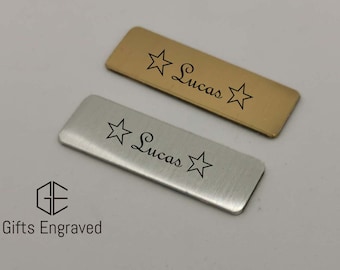 No Extra Duty, Personalized Engraved Plaque: Gold or Silver Aluminum/Brass (1.5" X 0.5'')