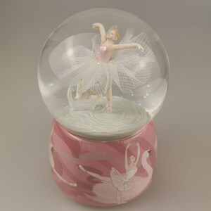 Custom Ballerina Snow Globe, Engraved Ballet Water Globe, Rotating ...