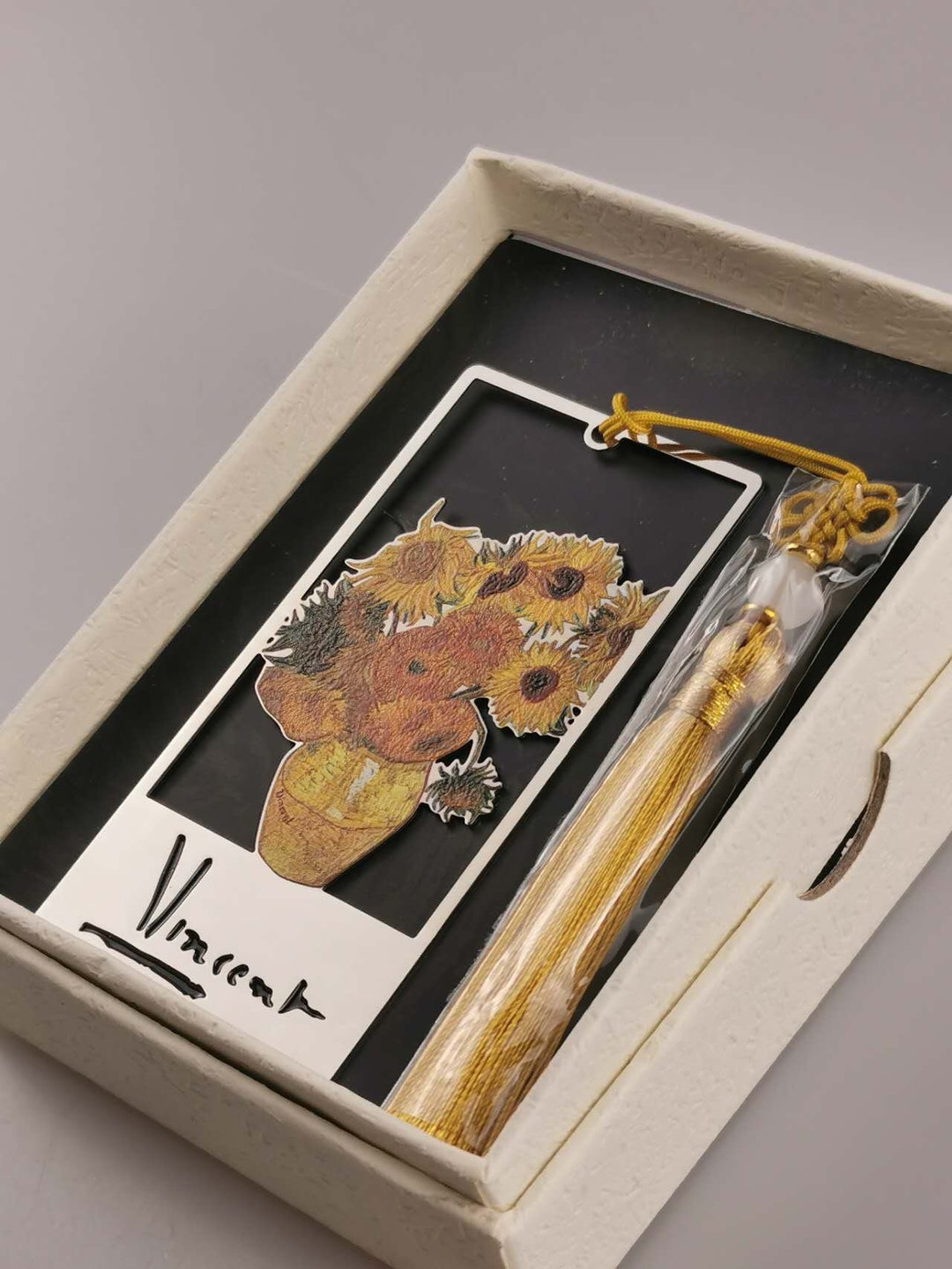 Customized Vincent Van Gogh Sunflowers Bookmark Metal Etsy