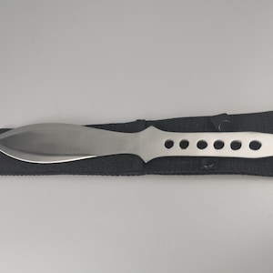 Throwing knife, Silver throwing knife, Survival Tactical Hunting knife,throwing knife in case,Special gift for a man, birthday gift,