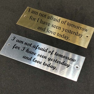 3&quot;X 1&quot;Customized Rectangle Plate with Holes,Engraved Silver/Gold Plate,Personalized Plate, Free Engrave, Frame, Trophy, Box, Customized Gift
