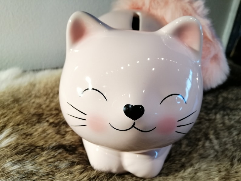 Customized Engravable Money Bank Ceramics Money Bank Cat Etsy