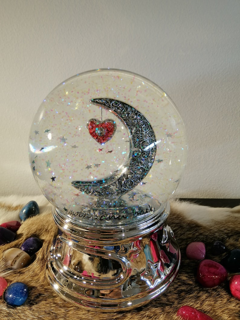 Customized Engravable Musical Snow globe Love you to the moon Etsy