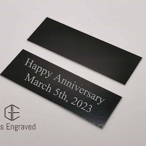 3&quot; X 1&quot; Customized Rectangle Plate, Engraved Black Plaque, Personalized Plaque, Free Engrave, Picture Frame, Trophy, Box, Customized Gift