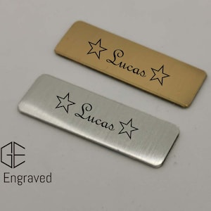 2&quot; x 0.5&quot; Customized  Silver/Gold Plate, Engraved Rectangle Plaque, Personalized Tag, Frame, Trophy, Box Plate,Free Engrave, Customized gift