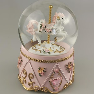 Aucune charge supplémentaire, Boule à neige personnalisée, Boule à eau musicale, Boule à neige carrousel, Boule à neige personnalisée, Bébé, Enfants, Anniversaire, Boule à neige de Noël