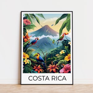 COSTA RICA Reiseposter, Travelprint Costa Rica, Costa Rica Geschenk, Costa Rica Geschenk, Costa Rica Reisedruck