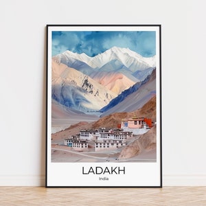 LADAKH Reiseposter - Ladakh Aquarell Travel Print - Ladakh Poster - Wall Art Ladakh - Ladakh Print
