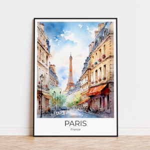 Póster de viaje de París, póster de viaje de París, póster de viaje de París, póster de pared de Francia, póster vintage de París, regalo de París, viaje a París