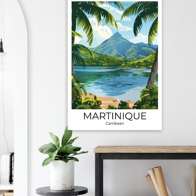 Martinique Island Martinique Caribbean Travel Poster Martinique Wall ...