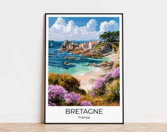 BRITTANY | Vintage travel poster Brittany | Wall art France | Travel print | Brittany wall decor