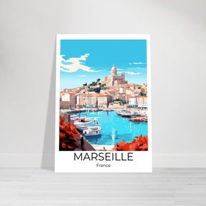 Marseille | Travel poster Marseille | Wall art France | Travel print | Marseille wall decoration