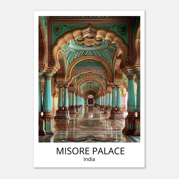 MISORE PALACE Indien, Reiseposter Indien,  Artprint Indien, Indien Wandschmuck, Indien Geschenk