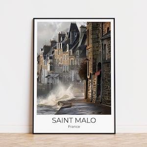 SAINT MALO  | Vintage Travelposter St. Malo | Wandkunst Frankreich | Travel Print | St. Malo Wanddeko