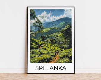Sri Lanka Travel Poster - Nuwara Eliya Poster - Sri Lanka Travel Print - Sri Lanka Poster - Sri Lanka Travel Poster, Sri Lanka Travel Gift