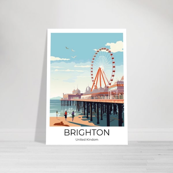 Brighton | Travelposter Brighton | Wandkunst Brighton | Travel UK | Brighton Wanddeko