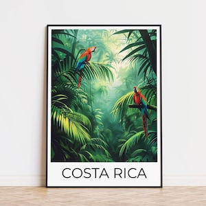 COSTA RICA Reiseposter, Travelprint Costa Rica, Costa Rica Monteverde Cloud Forest, Costa Rica Geschenk, Costa Rica Reisedruck