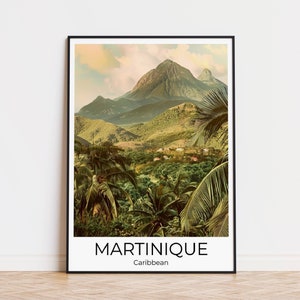 Martinique Island | Martinique Caribbean | Travel poster Martinique | Wall Art Martinique | Travel Print Martinique