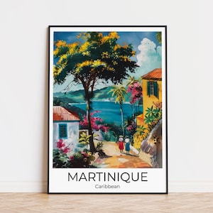 Martinique Island | Martinique Caribbean | Travel poster Martinique | Wall Art Martinique | Travel Print Martinique