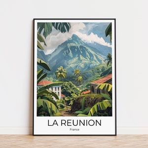 LA REUNION - Travel Poster La Reunion - Reunion Travel Print - La Reunion Poster - Wall Art La Reunion - Vintage Poster - Travel Poster