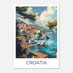 Croatia | Poster of Croatia | Travel poster Croatia | Travel Print Croatia