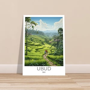 UBUD - Bali | Cartel de viaje Ubud | Arte de pared Bali | Impresión de viajes ? decoración de la pared de Bali