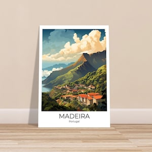 Madeira | Portugal | Vintage Travelposter | Madeira Druck | Reise Druck | Wandkunst | Travel Print  | Reiseposter